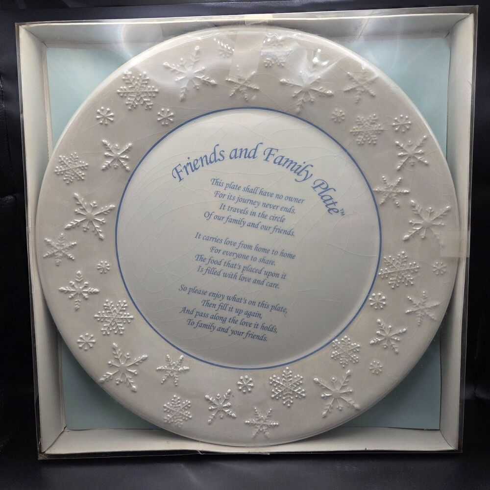 Friends and Family Winter Giving Plate Holiday Snowflake Design
